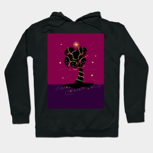 Christmas Palms -  Pink Horizon Hoodie